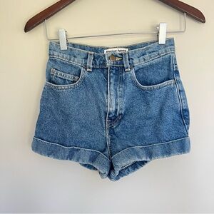 American Apparel High Waist Cuffed Short Shorts